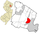 Essex County New Jersey incorporated and unincorporated areas East Orange highlighted